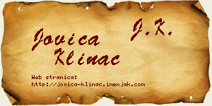 Jovica Klinac vizit kartica